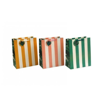 2/A Stripped Cabana Gift Bag, 23cm 