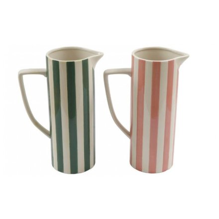2/A Jug Vase Cabana Stripeed, 33cm 
