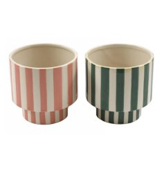 Elevate your space with our 13cm Cabana Stripe Planter - the perfect stylish touch for any room!