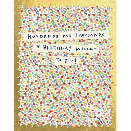'Hundreds and Thousands' Greetings Card 13.8cm