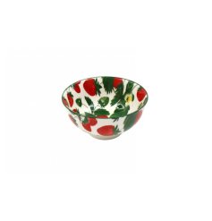 Spruce up your dinner table with a vibrant touch of red strawberry-themed glass bowl 