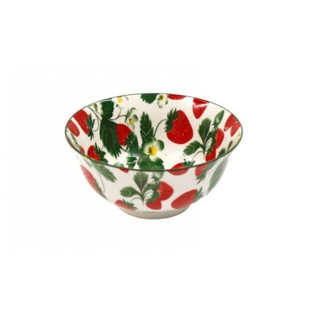 Strawberry Print Bowl, 16cm 