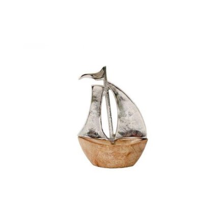 Coastal Boat Ornament, 14cm
