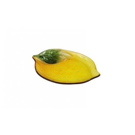 2/A Lemon & Orange Glass Plate, 23cm 