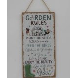 Spruce up your garden with our charming Garden Rules Plaque.