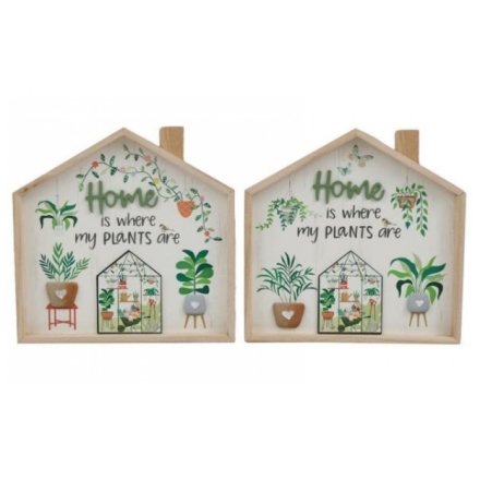 2/A Home is Where My Plants are House Deco, 24cm 