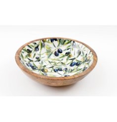 this charming oilibve bowl is perfect for serving salad and pasta 