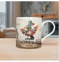 Start your day with a cheerful smile and a whimsical sip from our delightful Scrap Bird Mug.