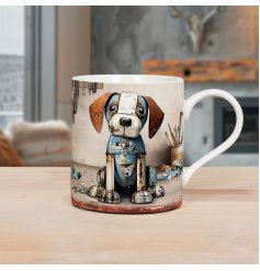 Add some paw-some charm to your coffee breaks with our Scrap Beagle Mug 