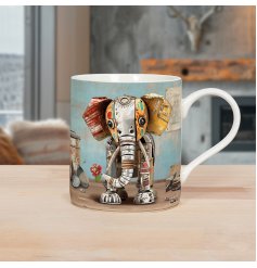 Discover charm in your daily routine with our whimsical Scrap Elephant Mug!