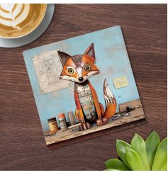 Bring a touch of whimsy to your table with this charming fox coaster