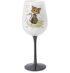 Sip in style with our feline-inspired wine glass. Perfect for cat lovers!