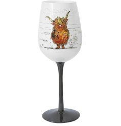 Embrace the flock and enjoy your drink with flair using our delightful Hamish Cow Wine Glass.