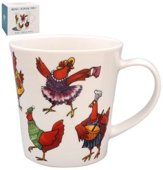 Add rustic charm to your kitchen with our adorable Chickens Mug. A must-have for any farmhouse!