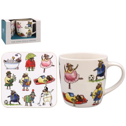 Sheep Mug & Coaster Set