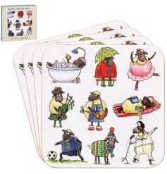 Add some woolly charm to your home with our Sheep Coasters Set