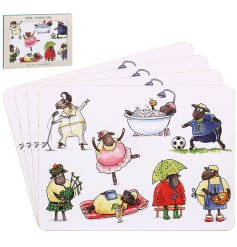 Elevate your table setting with our 4-piece Sheep Placemats Set, perfect for adding a touch of rustic charm to any meal