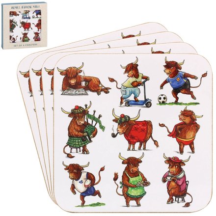 Set of 4 Highland Coster, 29cm 