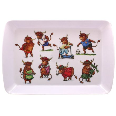 Small Highland Cow Tray , 40cm 