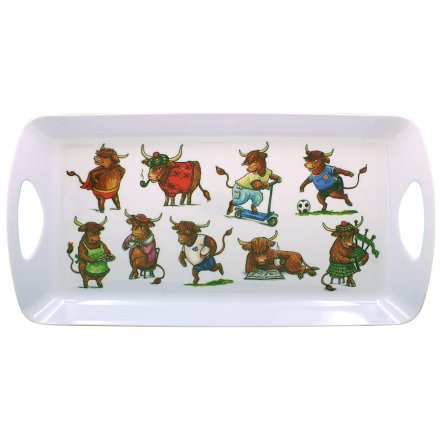Highland Cow Medium Tray with Handles 
