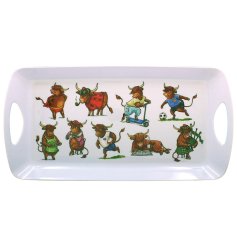 Add a touch of Scottish charm to your home decor with our Highland Cow Medium Tray 