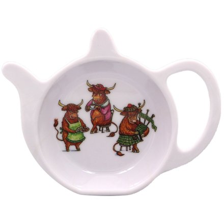 Highland Cow Teabag Tidy, 24cm 