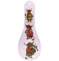 Elevate your kitchen with our irresistible Highland Cow Spoon Rest 