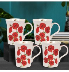 Infuse your morning routine with a nature-inspired touch using our Beetanical Poppy Mug Set.