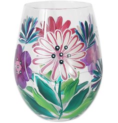 Elevate your sipping game with our elegant Pink Gerberas Stemless Glass - sophistication in every sip!