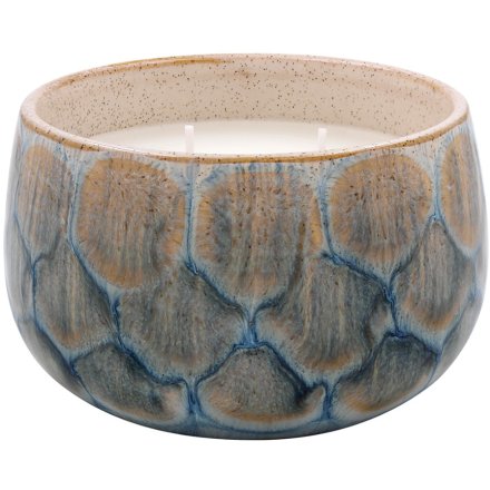 Green Reactive Glaze Candle, 13cm 