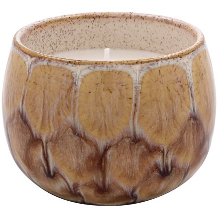 Brown Reactive Glaze Candle 