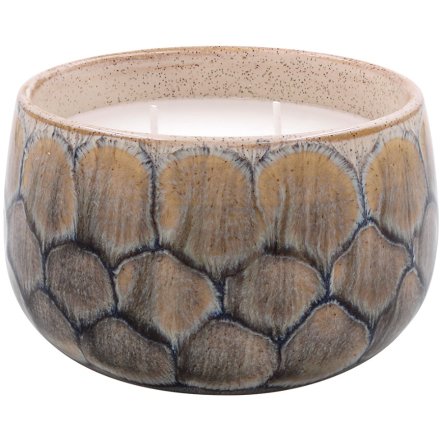 Grey Reactive Glaze Wax Candle Pot, 13cm 