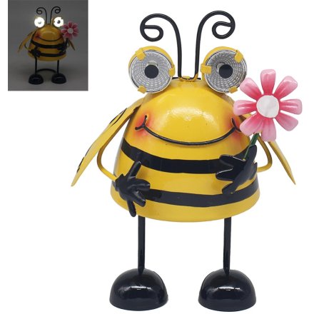 Standing Bright Eyes Bee Solar Led