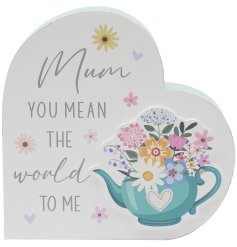 Show your love and appreciation this Mother's Day with our heartfelt You Mean The World To Me Mum Plaque 