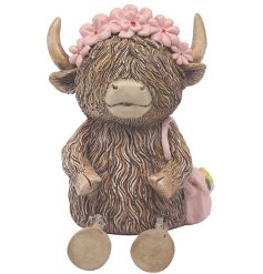 Effortlessly save in style with our charmingHighland Cow Money Bank.