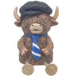 Saddle up your savings with our Highland Cow Moneybank Flat hat 