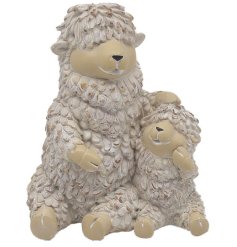 stunning sheep and baby ornament 