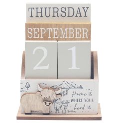 Get cozy with our Home Is Where The Hers Is Highland Cow Calendar, bringing rustic charm to any space.