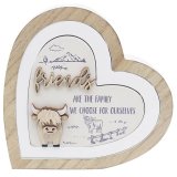 Bring a touch of rustic charm to your home with our 3d Friends Highland Cow Heart Deco. 