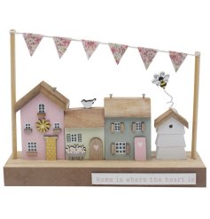 Add a touch of warmth and nostalgia to your shabby chic home with the charming Home Sweet Home House 