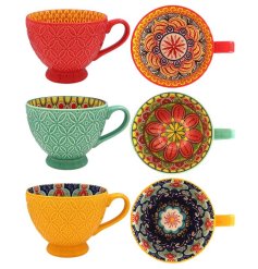 Add a splash of colour to your morning routine with these charming cups