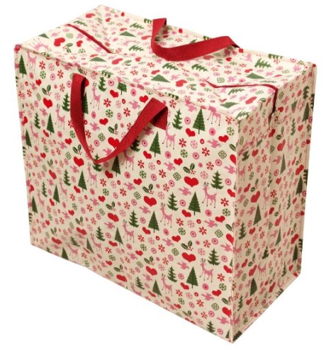 Add festive charm to your storage with our jumbo bag featuring colorful Christmas designs.