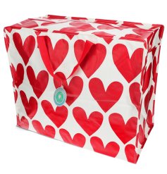 Get organized with love & style - check out our delightful Jumbo Storage Bag featuring a charming heart pattern!