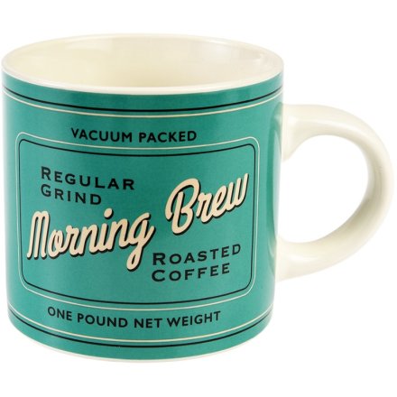 "Rise and shine in style with our vintage Morning Brew mug - the quintessential addition to your morning routine!