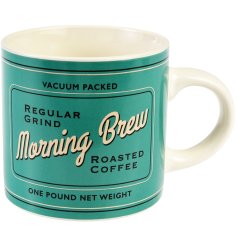 "Rise and shine in style with our vintage Morning Brew mug - the quintessential addition to your morning routine!