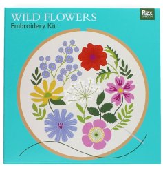 Invite the tranquility of the wild into your living space with our Wild Flowers Embroidery Kit