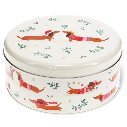 Surprise your furry friend this holiday with our festive Dog Cake Tin filled with delicious treats!