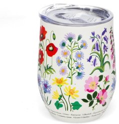 A gorgeous stainless steel travel cup, part of the Wild Flower range.