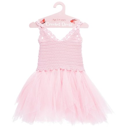 Pink Children's Crochet Princess Dress (3-4 years)