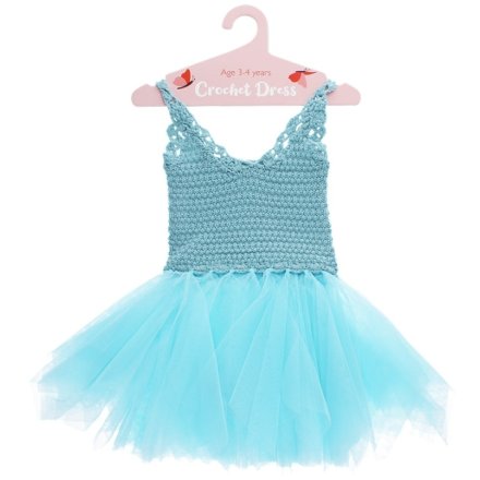 Blue Children's Crochet Princess Dress (3-4 years)